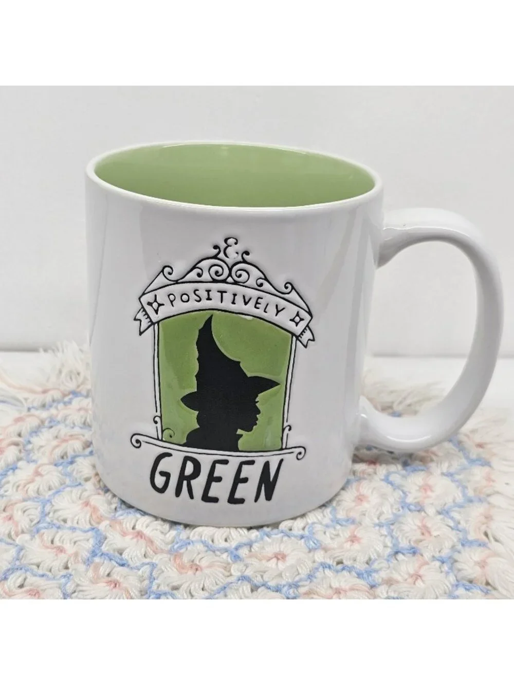 Wicked Movie 21oz Mug Positively Green Elphaba Glinda Stoneware Zak Designs